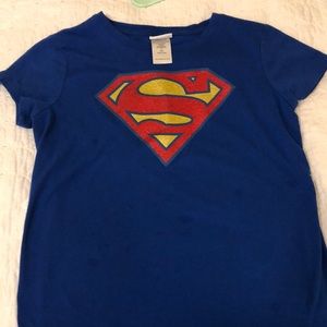 blue supergirl t-shirt